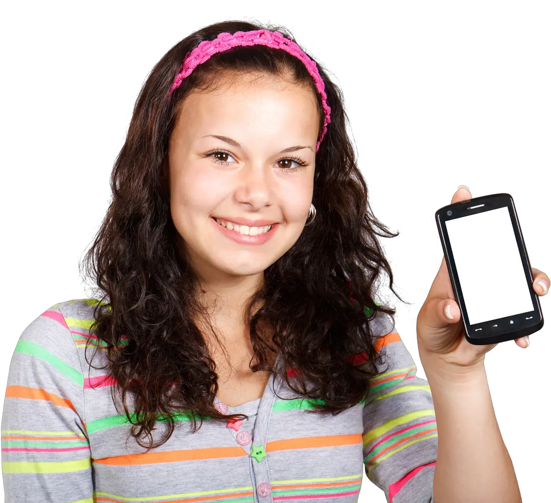  Girl With Mobile Phone Png Image For Girl With Phone Png Cell Phone Png