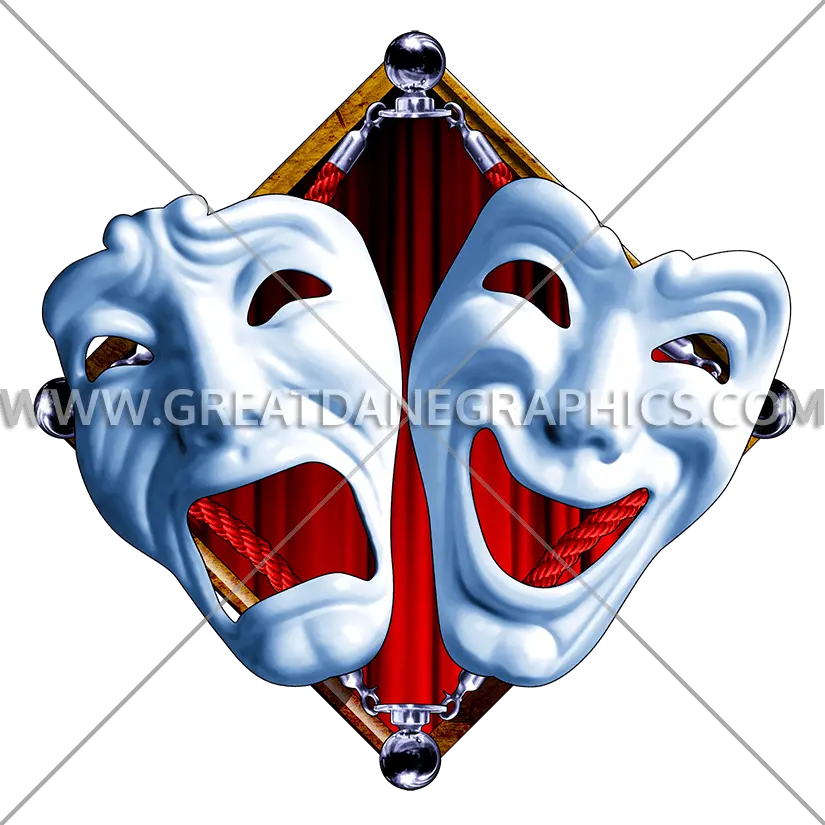  Drama Masks Production Ready Artwork For T Shirt Printing Cry Now Laugh Later Png Drama Masks Png