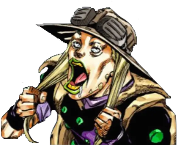  Whn U Nut But She Keeps Jojo Gyro Funny Face Png Jotaro Hat Transparent