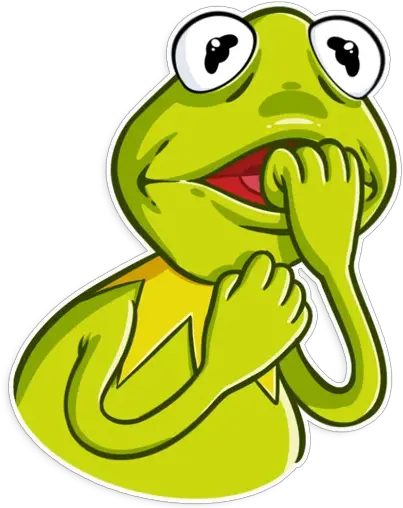  Telegram Sticker 20 From Collection Kermit The Frog Kermit Meme Hand In Mouth Png Kermit The Frog Transparent