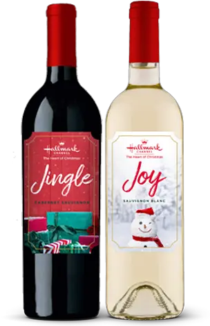  Jingle Red And Joy White Mixed 2 Bottle Pack U2013 Hallmark Hallmark Christmas Wine Png Bottle Of Wine Png