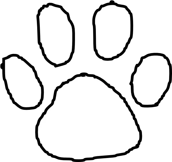  Tiger Paw Print Outline Clip Art Vector Clip Draw A Tiger Paw Print Png Paw Png
