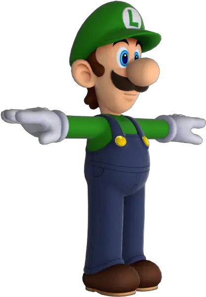  Toy For 3ds Brawl Luigi Hq Png Image Transparent Png T Pose Png Luigi Png