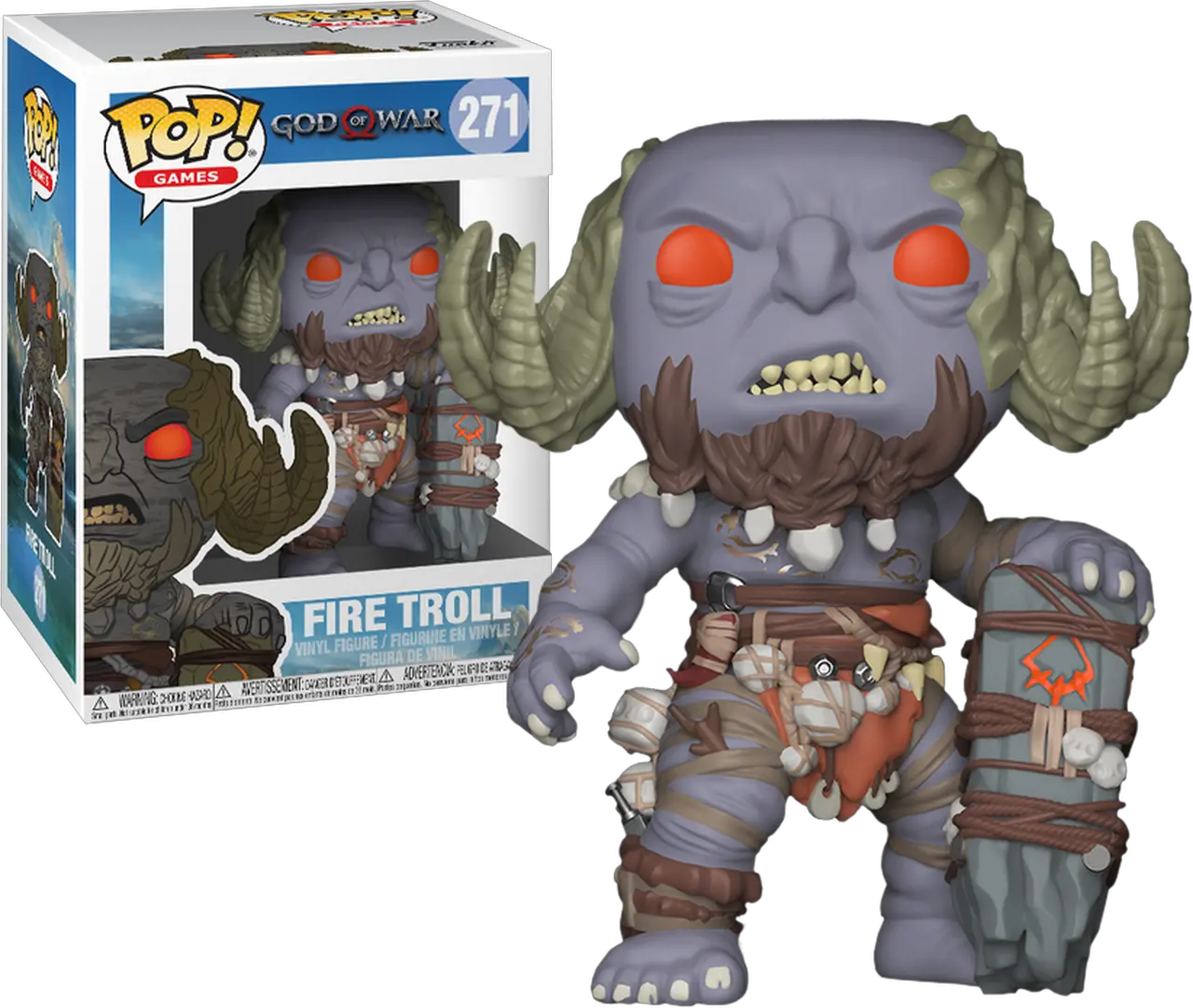  Fire Troll Vinyl Figure Pop God Of War Png God Of War 2018 Logo