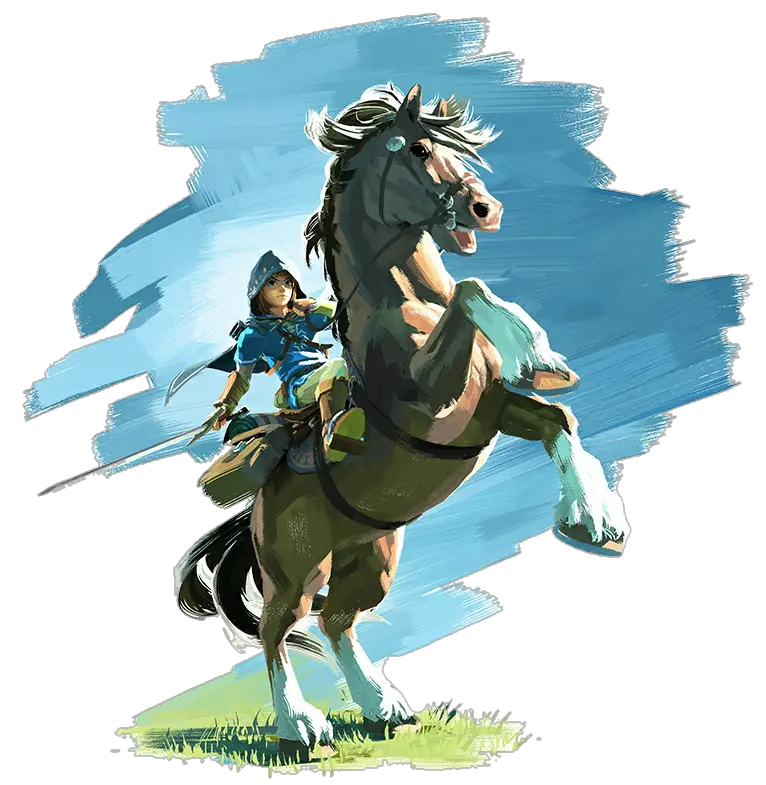  Breath Of The Wild Link Rider Png Link On Horse Breath Of The Wild Breath Of The Wild Link Png