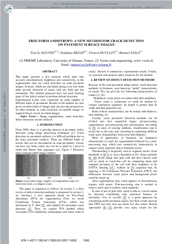  Pdf Free Form Anisotropy A New Method For Crack Detection Document Png Cracks Texture Png