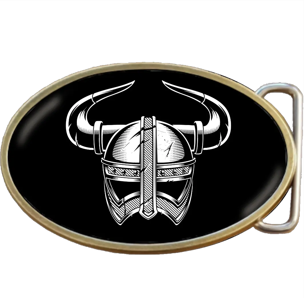  Viking Helmet Belt Buckle Code A0043 Buckle Skull Transparent Png Viking Helmet Logo