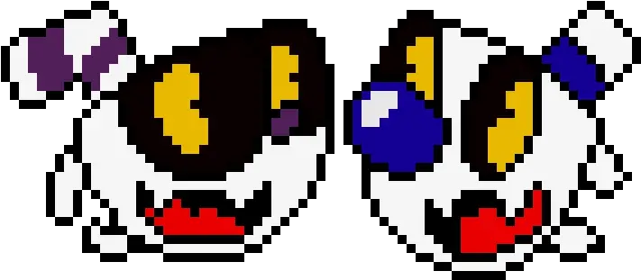  Cuphead And Mugman Evil Pixel Art Maker Hama Beads Cuphead Png Cuphead Png