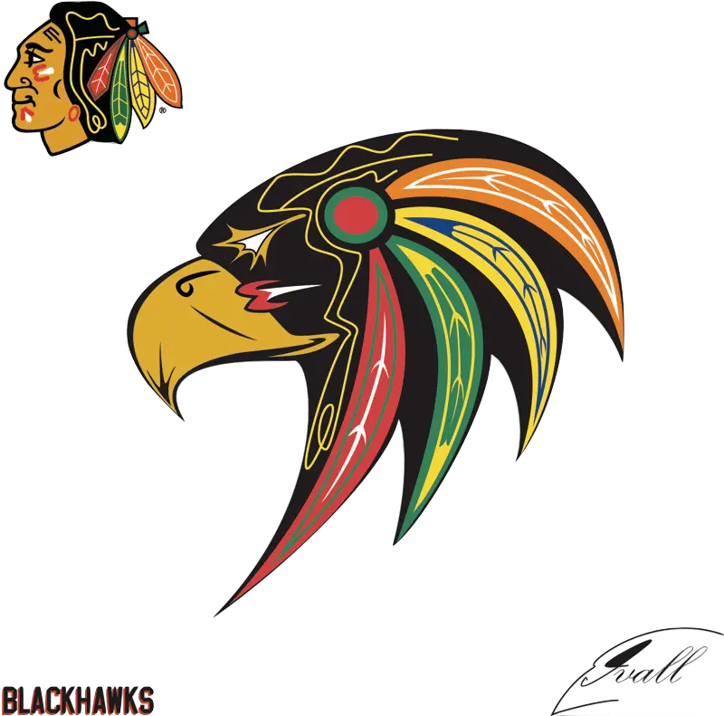  Chicago Blackhawks Hawk Logo North Dakota Fighting Hawks Png Blackhawks Logo Png