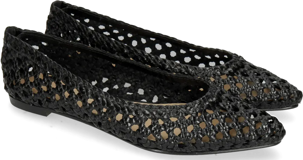  Alexa 16 Woven Black Melvin Hamilton Ballet Flats Alexa 16 Png Alexa Png