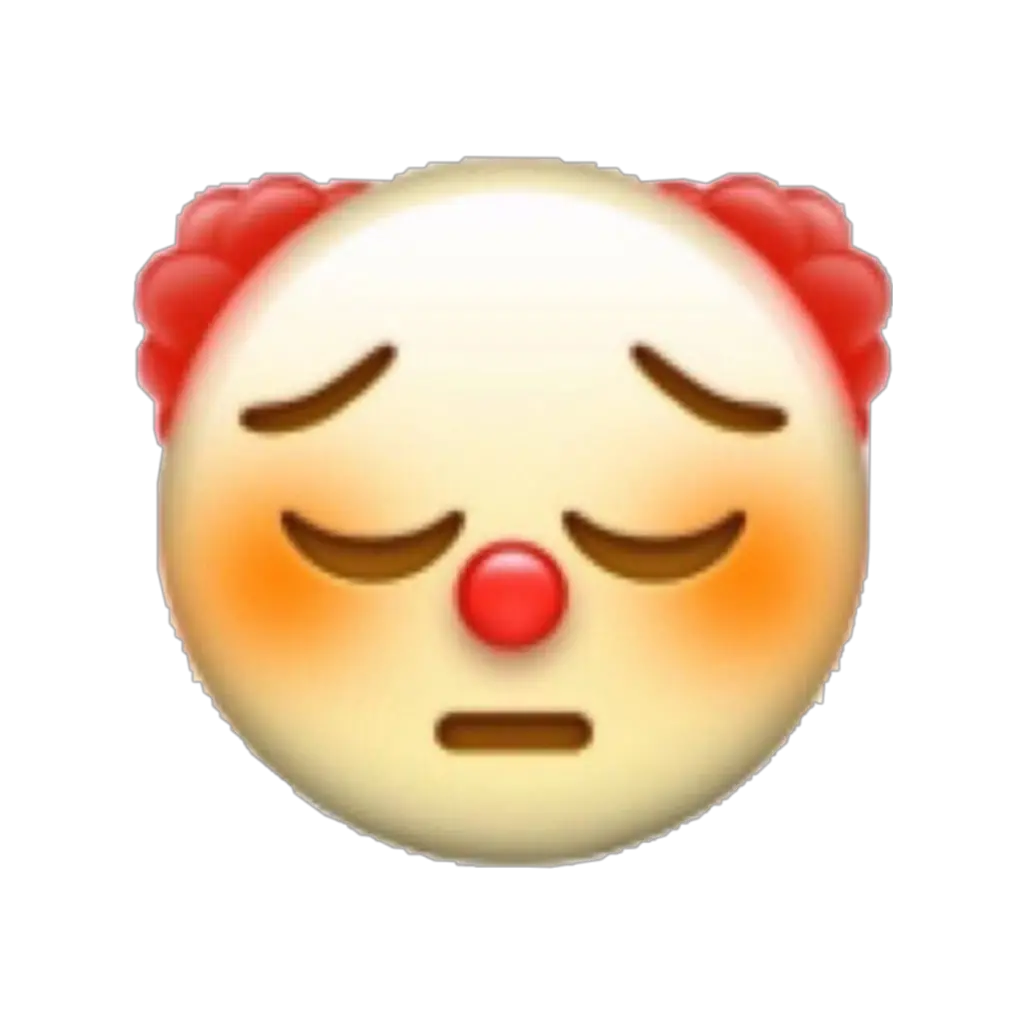  Clown Emoji Niche Meme Sad Funny Sad Clown Face Emoji Png Clown Emoji Png