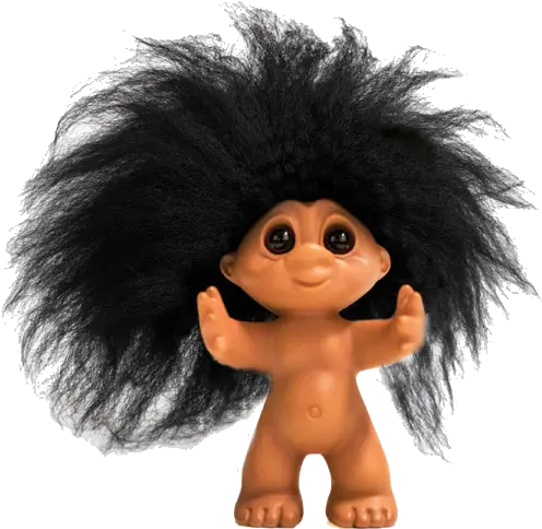  Skin Black Hair Goodluck Troll 9cm Illums Bolighus Troll Png Troll Png