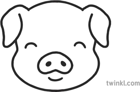  Pig Face Cute Animalsemoji Story Book Differentiated Dibujos De Dulces Blanco Y Negro Png Pig Emoji Png