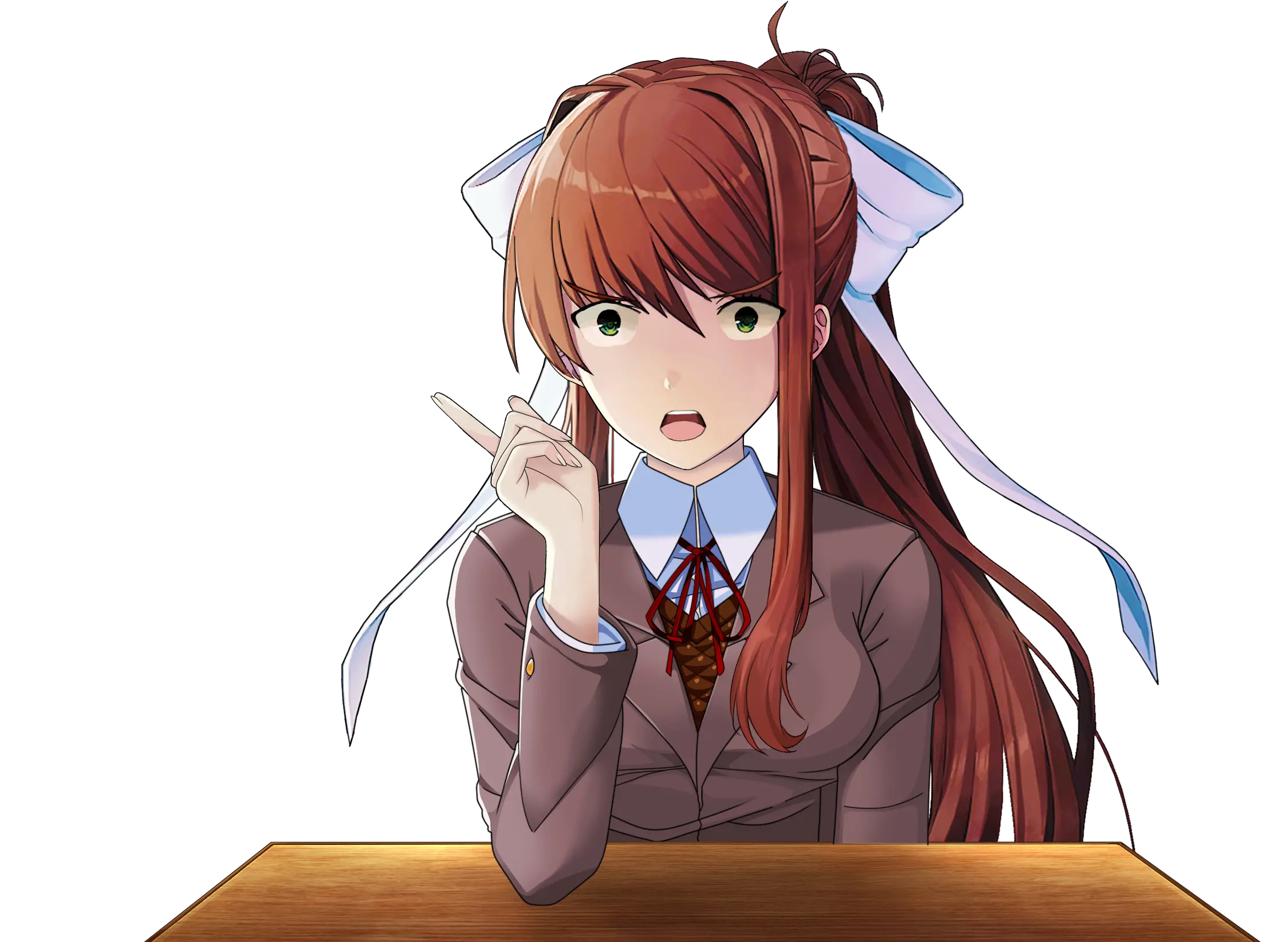  Suggestion Good Serious Momentscolding Pose Issue 4304 Have No Mouth And I Must Scream Anime Png Monika Doki Doki Icon