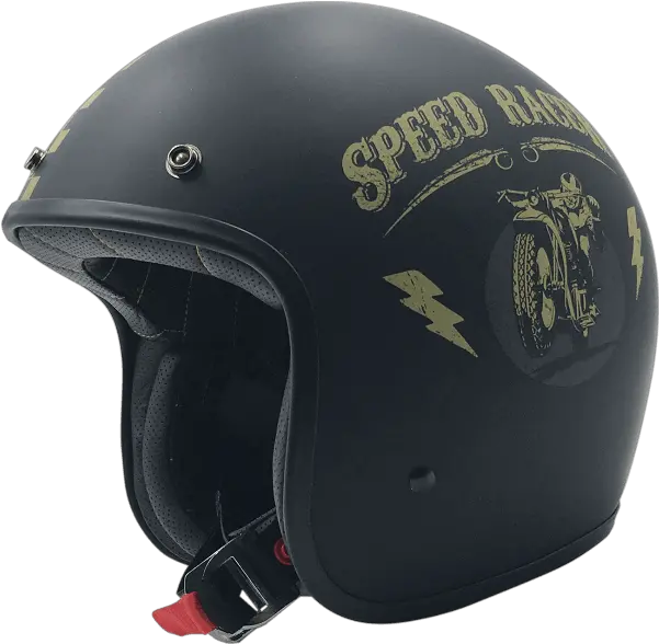  Afx Fx76 Speed Racer Flat Black Motorcycle Helmet Png Speed Racer Png