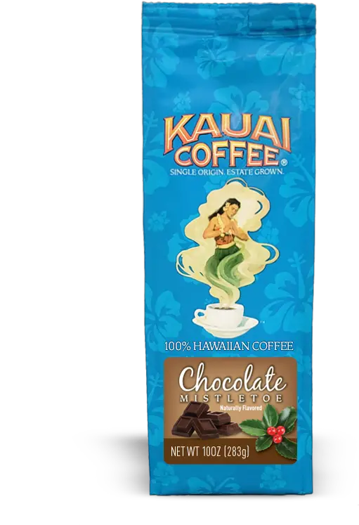  Kauai Coffee Chocolate Mistletoe 100 Hawaiian Ground 10oz Png Mistletoe Png