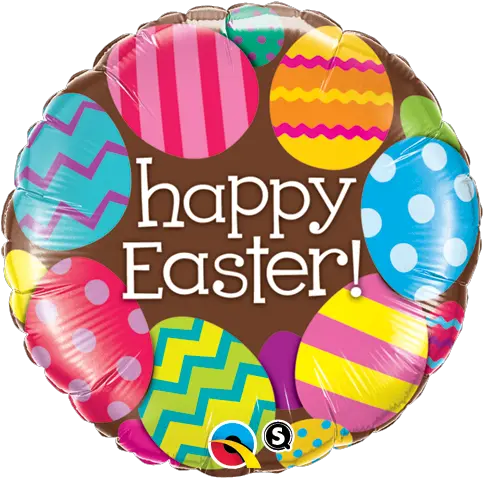  Happy Easter Eggs U0026 Chocolate Foil Balloon 46cm Tie Dye Peace Sign Png Happy Easter Transparent