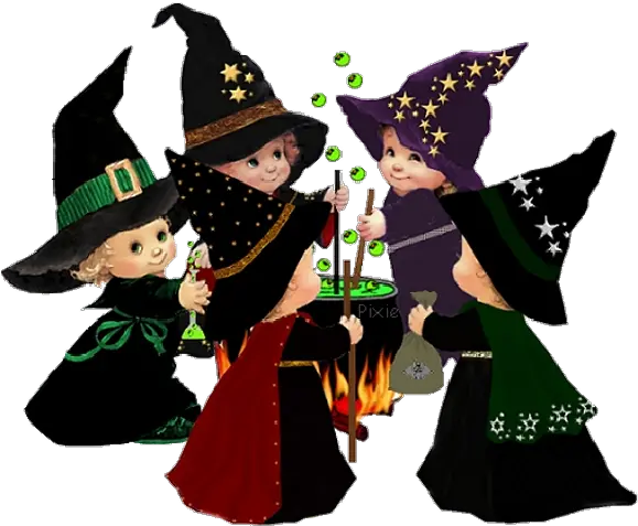  Witch With Black Cat Hat Witches Cute Halloween Witches Png Witch Hat Transparent Background