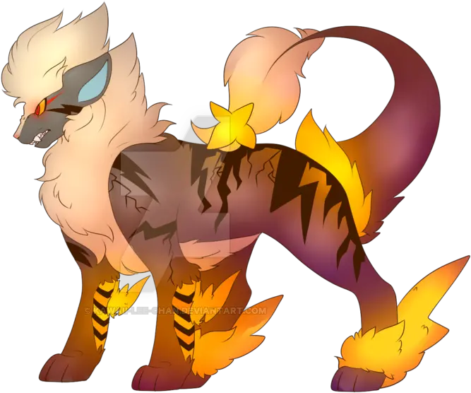  Luxray Fusion By Lee Cartoon Png Arcanine Png