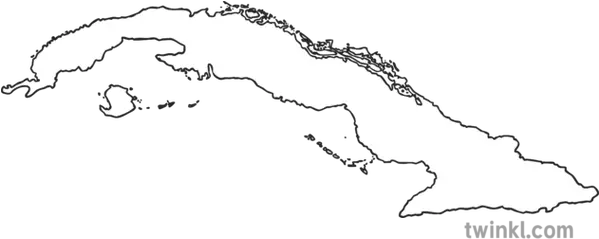  Map Outline Of Cuba Country Shapes Flag Continents Ks1 Black Cuba Outline Png Cuba Flag Png