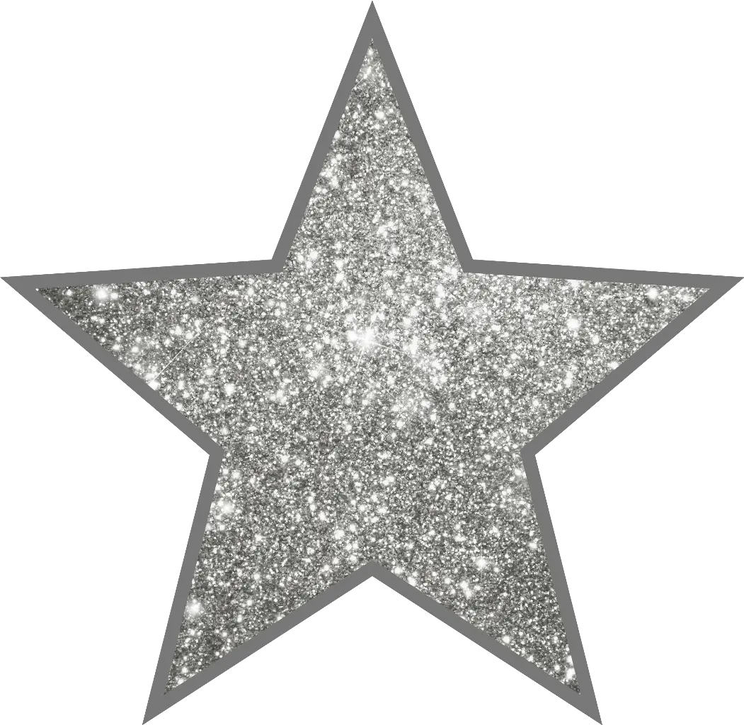  Silver Clipart Glitter Star Silver Glitter Star Png Glitter Stars Png