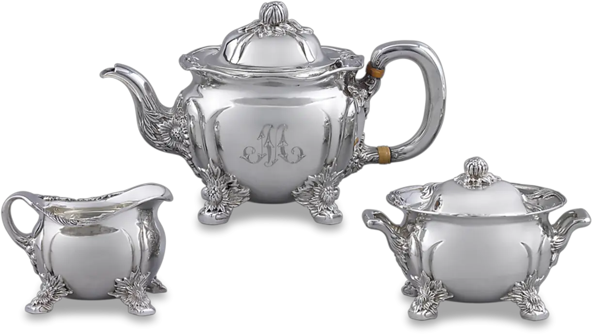  Chrysanthemum Sterling Silver Tea Set By Tiffany U0026 Teapot Tea Set Png Teapot Png