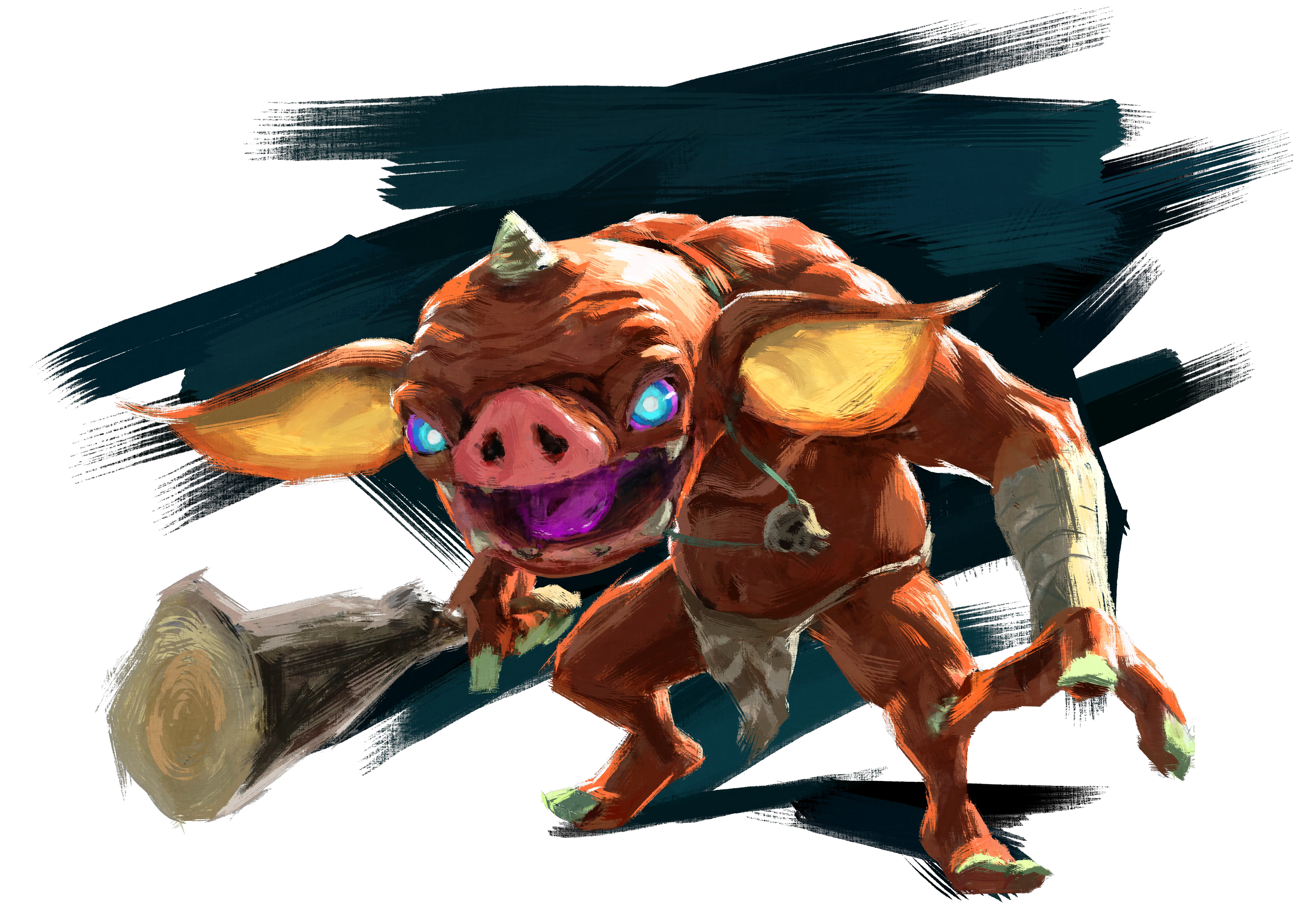  New High Res Artwork And Official English Names Of Some Legend Of Zelda Breath Of The Wild Bokblin Png Breath Of The Wild Link Png