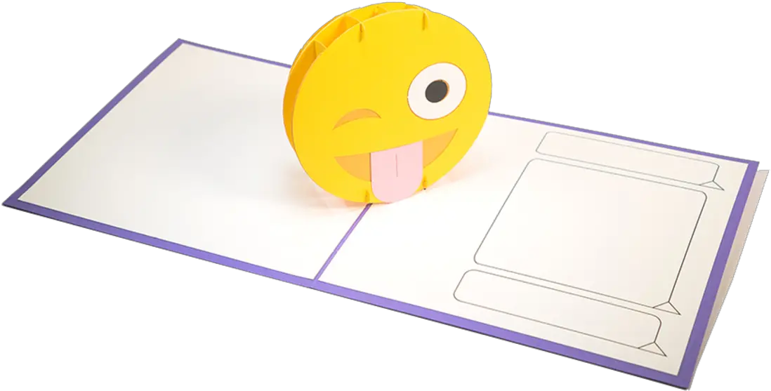  Emoji Tongue Pop Up Card Paper Pop Cards Png Tongue Out Emoji Png