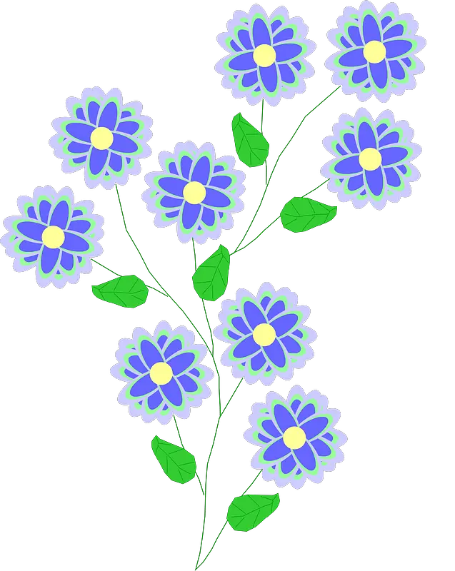  Flower Plants Spring Floral Free Vector Graphic On Pixabay Blue Flower Clip Art Png Spring Flowers Png