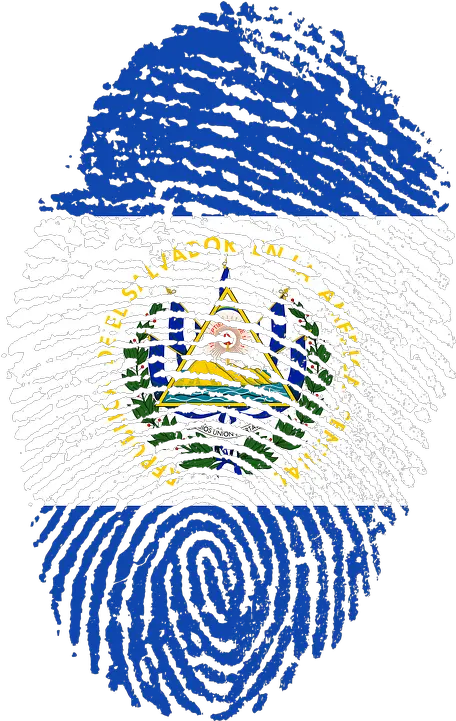  El Salvador Flag Fingerprint El Salvador Png El Salvador Flag Png