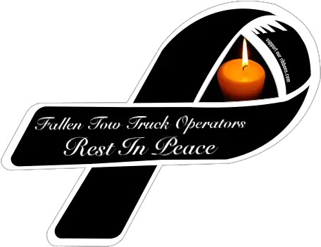  Custom Ribbon Fallen Tow Truck Operators Rest In Peace Cri Du Chat Syndrome Symbol Png Rest In Peace Png