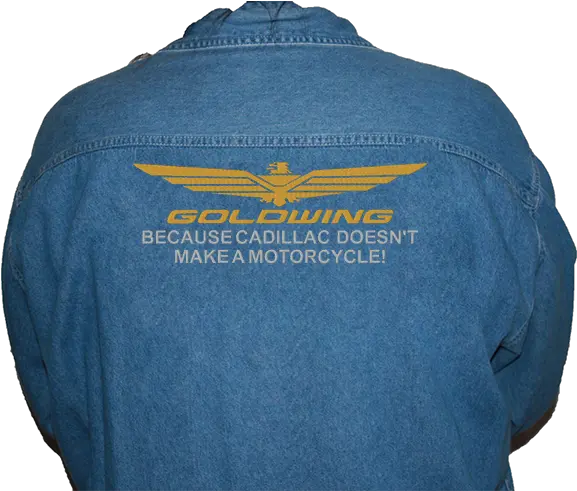  Goldwing Cadillac Logo Long Or Short Sleeve Denim Shirt Unisex Png Cadillac Logo Transparent