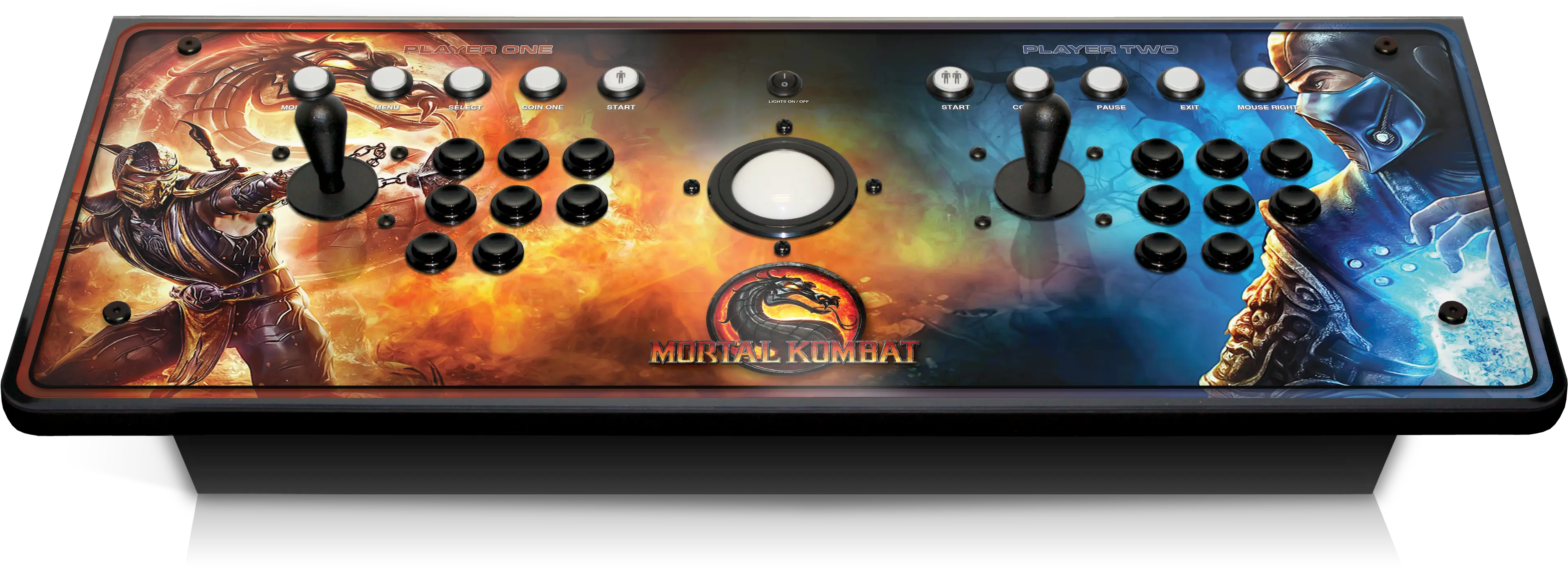  Custom Arcade Controller Graphic Mortal Kombat Scorpion Vs Mortal Kombat 9 Xbox 360 Png Scorpion Mortal Kombat Png