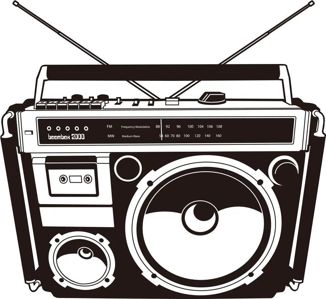  Boombox Vector Graphics Cassette Tape Vector Retro Radio Png Boom Box Png