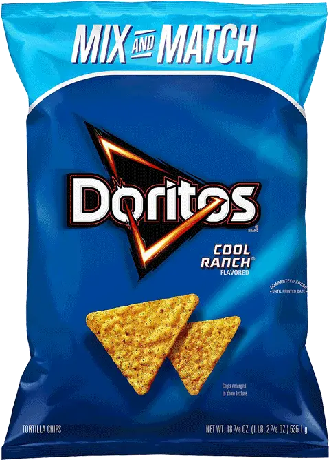  Doritos Cool Ranch Tortilla Chips 18875 Oz U2022 Thirstyrun Cool Ranch Doritos Png Doritos Transparent