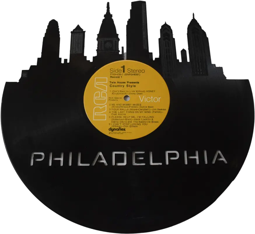  Philadelphia Skyline Vinyl Record Wall Art In 2020 Png Nashville Silhouette