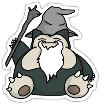  Gandalfsnorlax Sticker You Shall Not Pass Pokemon Snorlax You Shall Not Pass Snorlax Png Snorlax Png