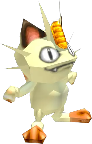  Nintendo 64 Pokémon Snap 052 Meowth The Models Resource Meowth Pokemon Snap Png Meowth Png