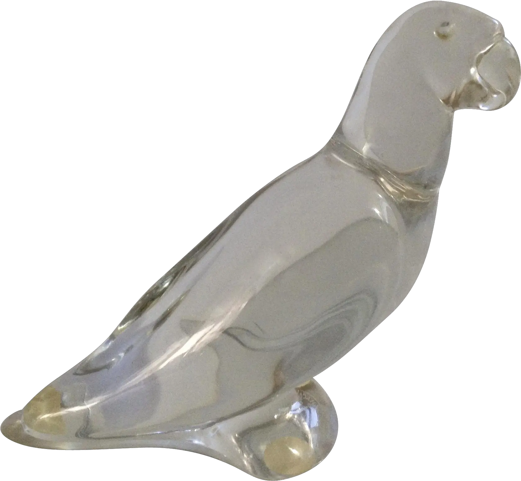  Vintage Baccarat Crystal Clear Glass Parrot Bird Figurine African Grey Png Parrot Transparent