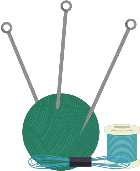  Yarn Ball With Needles Vertical Png Yarn Ball Icon