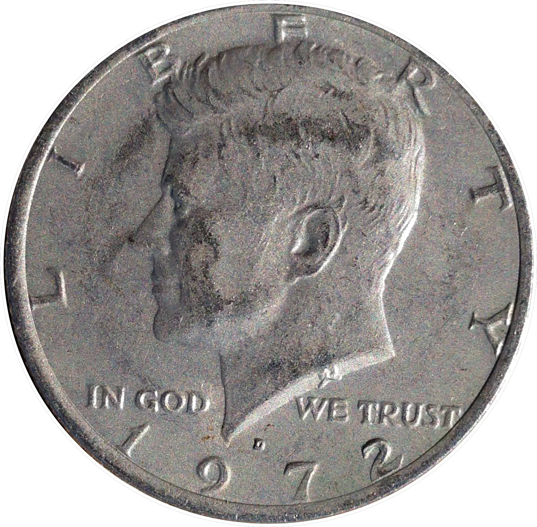  1972 Kennedy 50 Cent Doubled Coin Talk Solid Png Cent Png