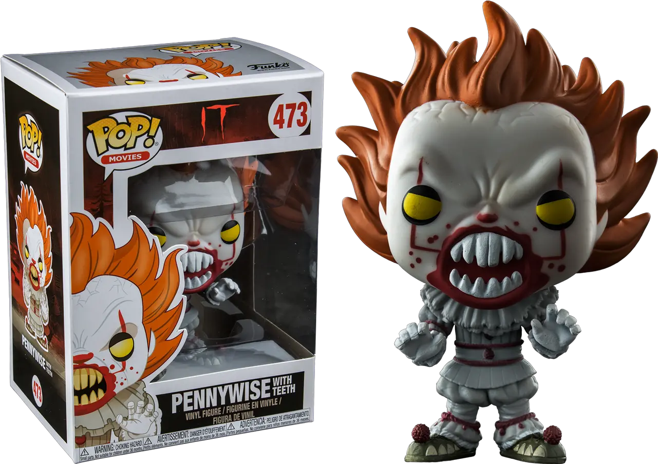  It Funko Pop Vinyl Pennywise With Teeth Pennywise With Teeth Funko Pop Png Pennywise Png