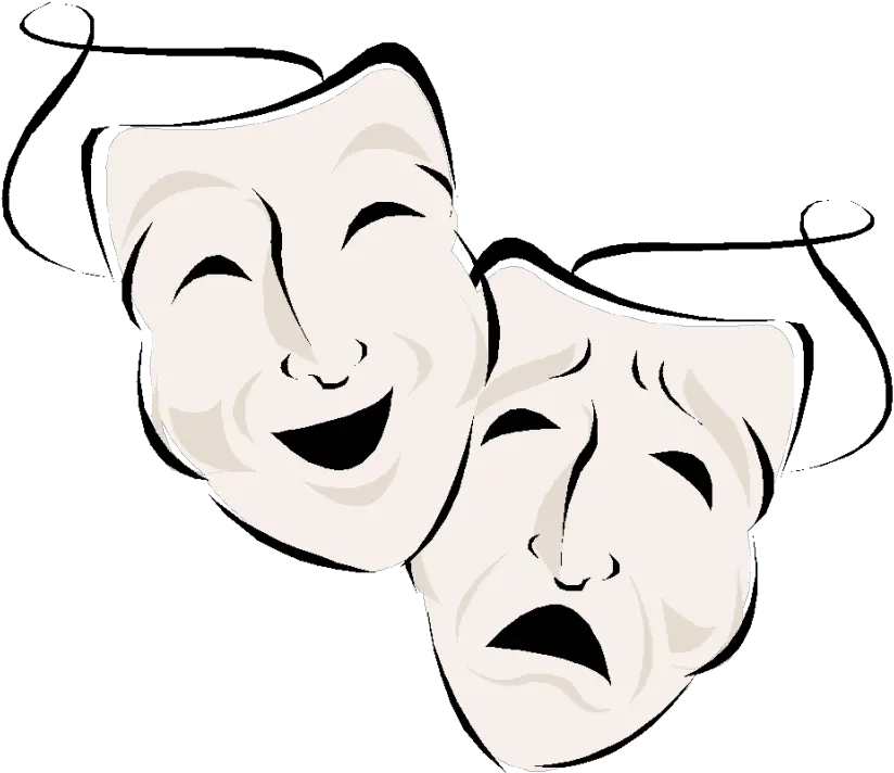  Drama Clipart Theatre Faces Transparent Drama Of Black And White Png Drama Masks Png