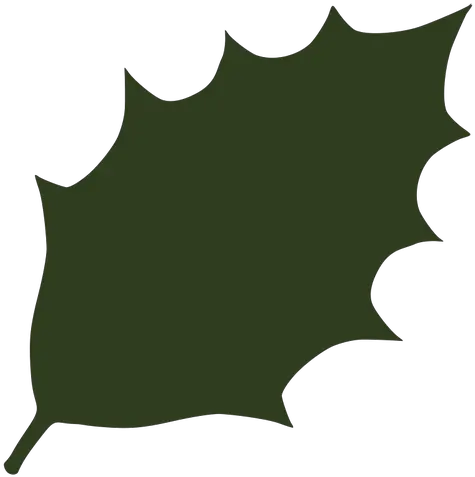  Download Holly Leaf Silhouette Darkest Green Leaf Clipart Png Holly Leaves Png