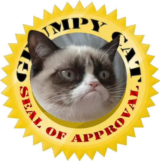  Grumpy Cat Seal Of Approval A Photo On Flickriver Png Grumpy Cat Png