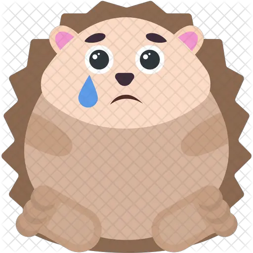  Sad Hedgehog Icon Of Flat Style Sad Cartoon Animal Png Hedgehog Png