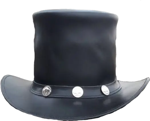  Steampunk Black Diamond Leather Top Hat With Buffalo Nickels Buffalo Nickel Png Black Cowboy Hat Png