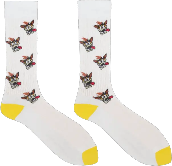  Crash Bandicoot White Sports Socks Sock Png Crash Bandicoot Logo Png