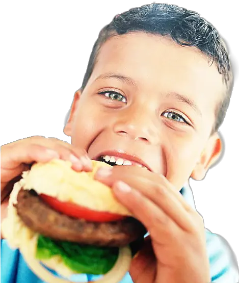  Download Kid Eats Burger Kid Eating A Burger Png Eating Png