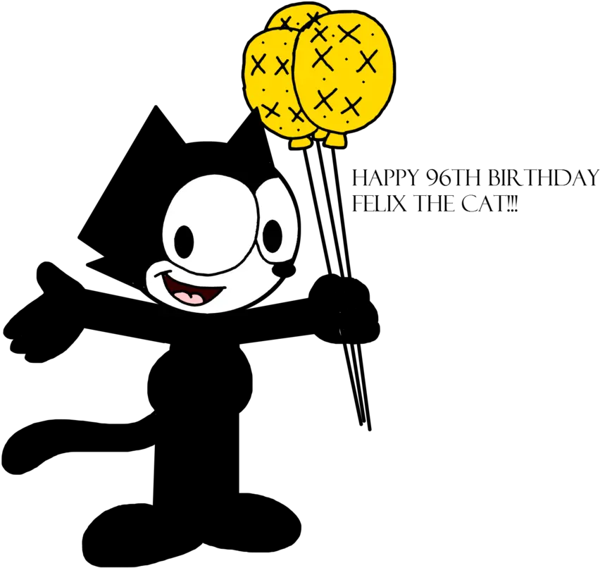  Happiness Cartoon Line Png Image Felix The Cat Ballons Felix The Cat Png